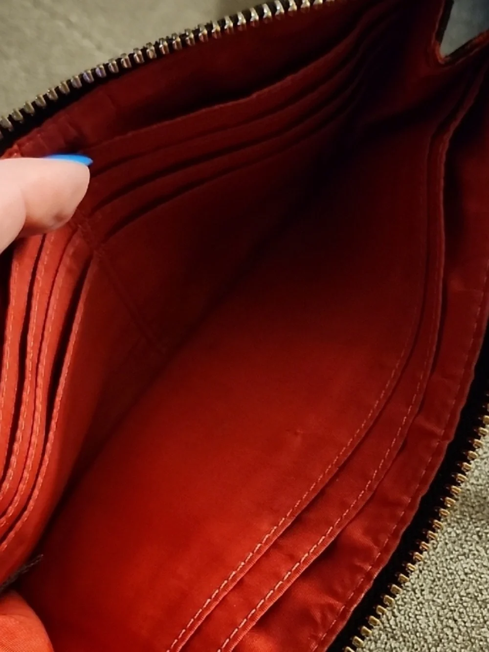 Vintage Coach poppy mini wristlet